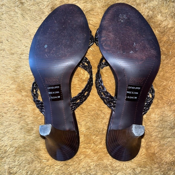 Franco Sarto L-GLEAN Women's Heels Leather Slip-On X Style Strap Glazed … - Picture 7 of 7